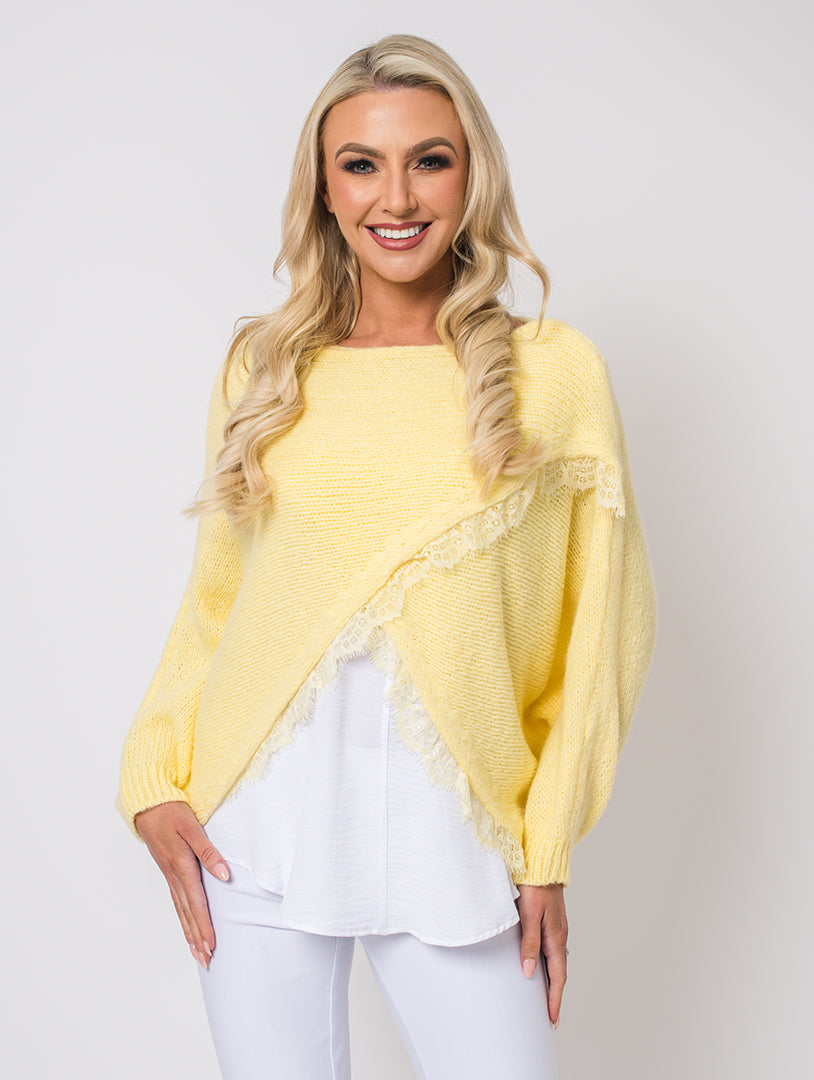 Crossover Top - One Sizes - Sizes 10-16 - Lemon