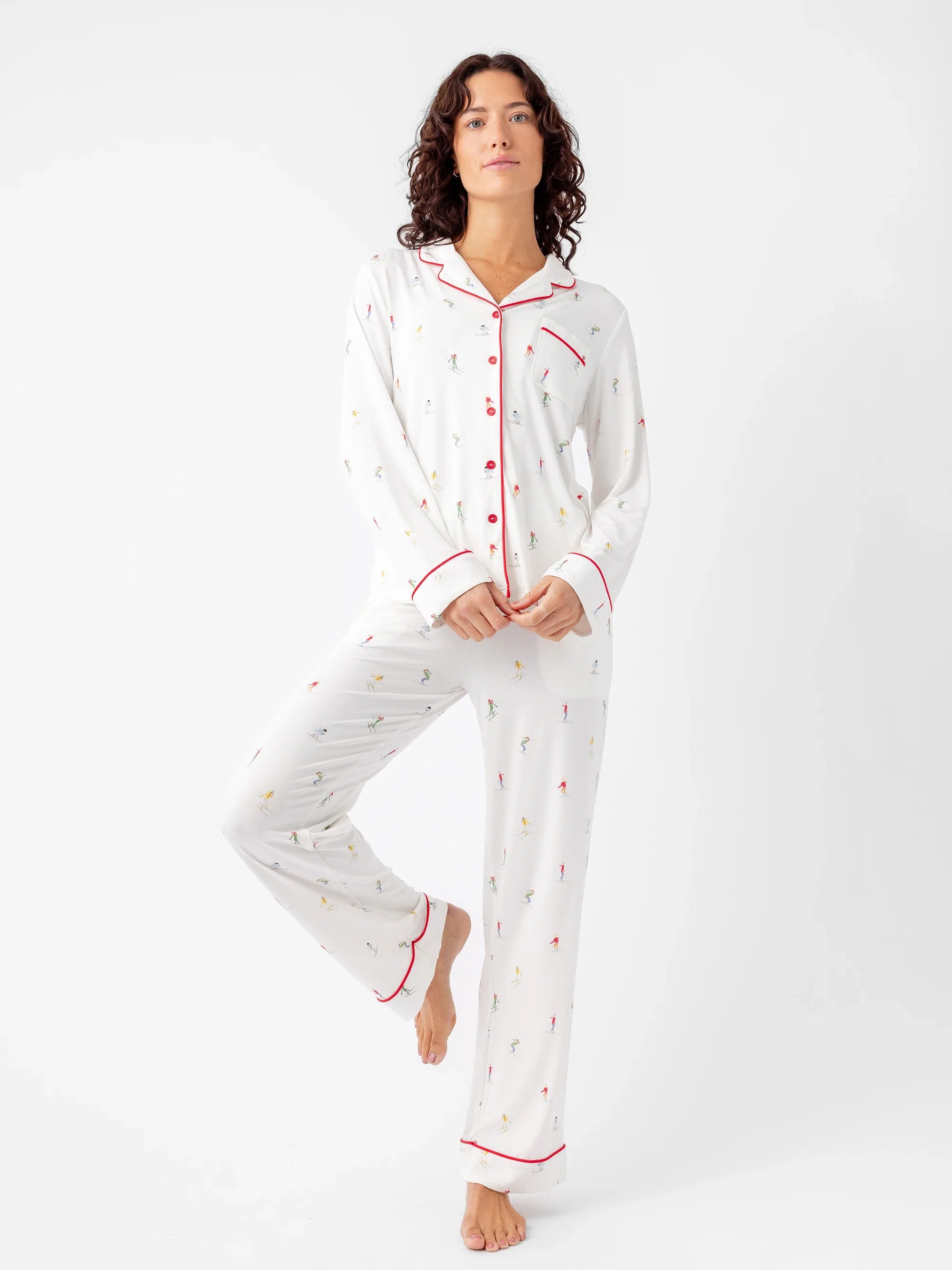 Women's Bamboo Stretch-Knit Long Sleeve Pajama Top - Last Chance