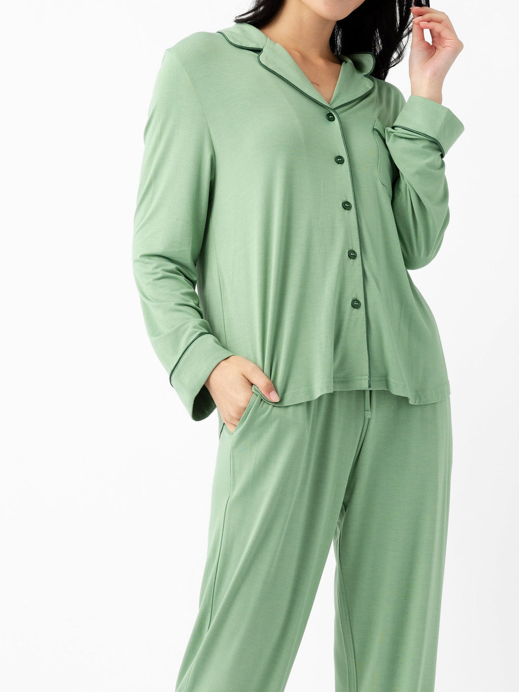 Women's Bamboo Stretch-Knit Long Sleeve Pajama Top - Last Chance