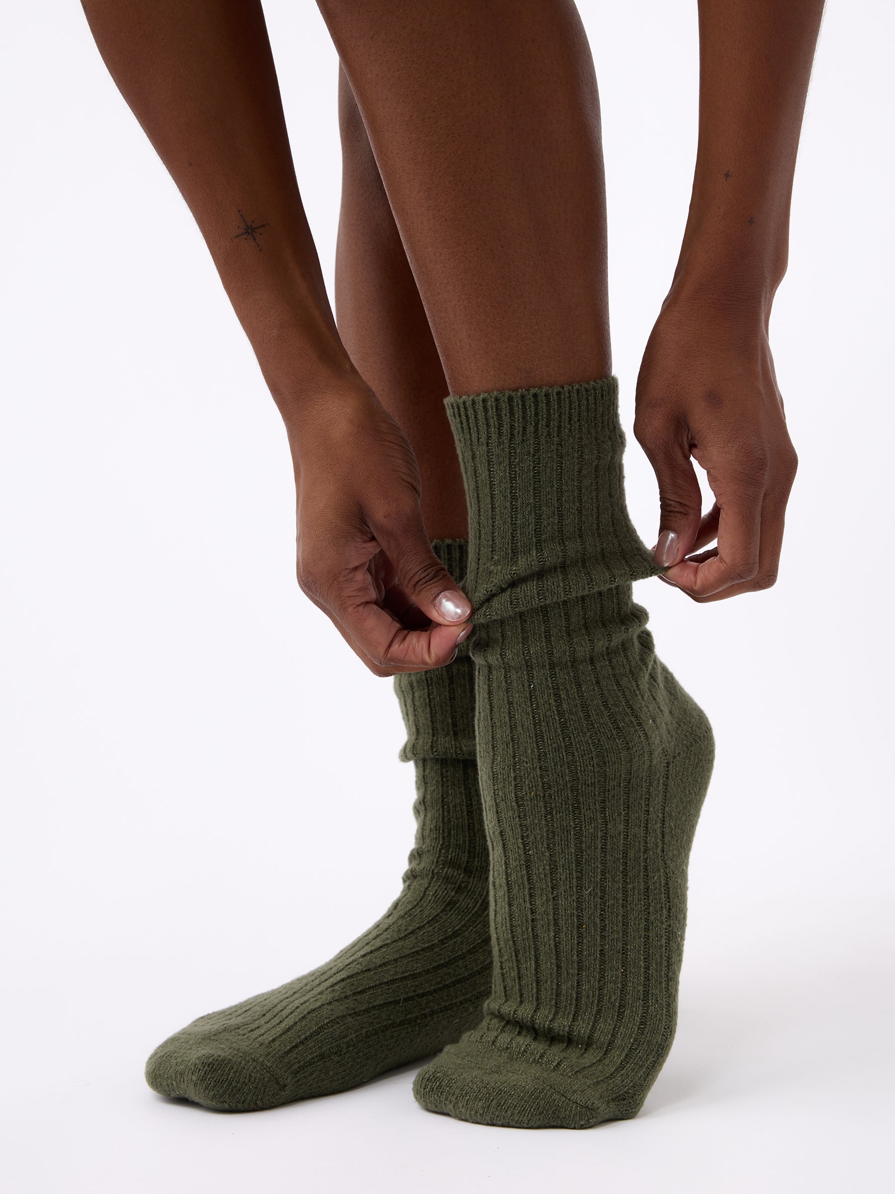 Women's Plush Lounge Calf Sock