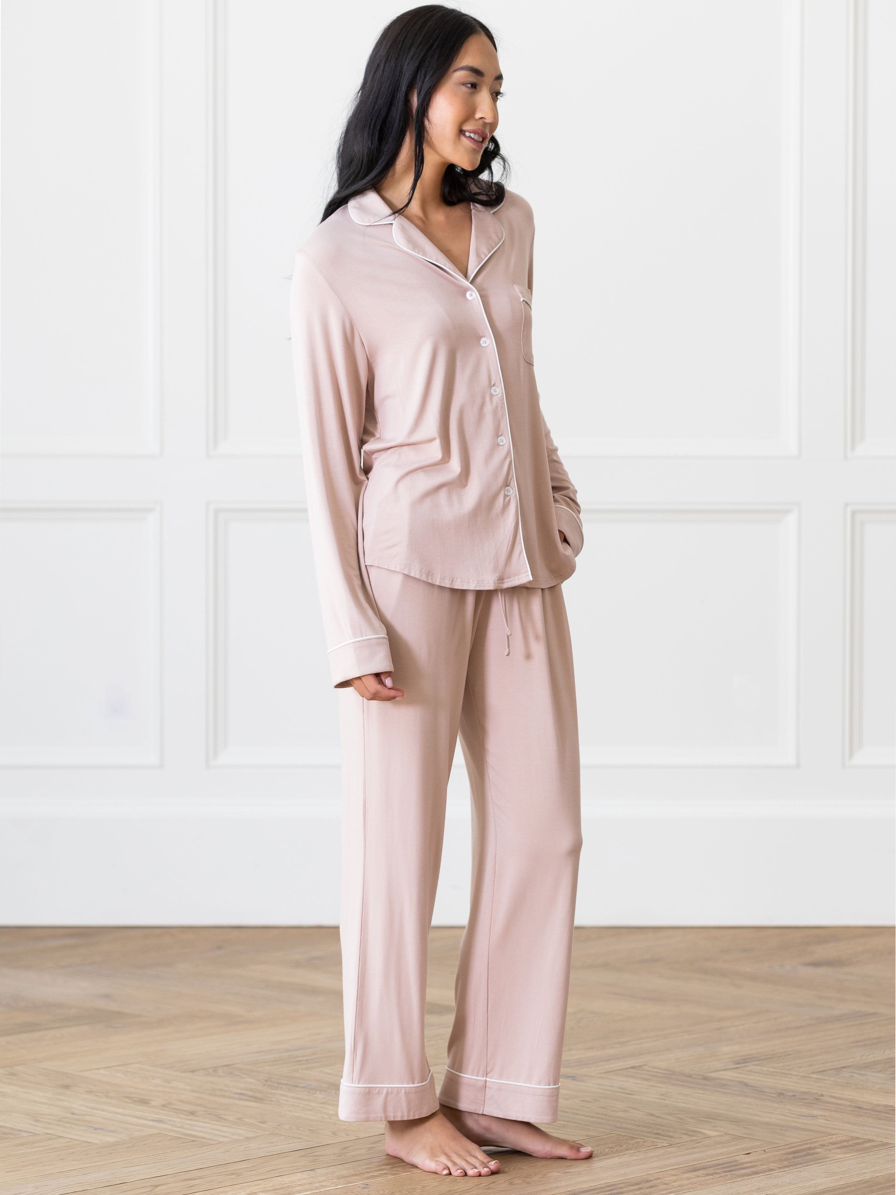 Women's Bamboo Stretch-Knit Long Sleeve Pajama Top - Last Chance