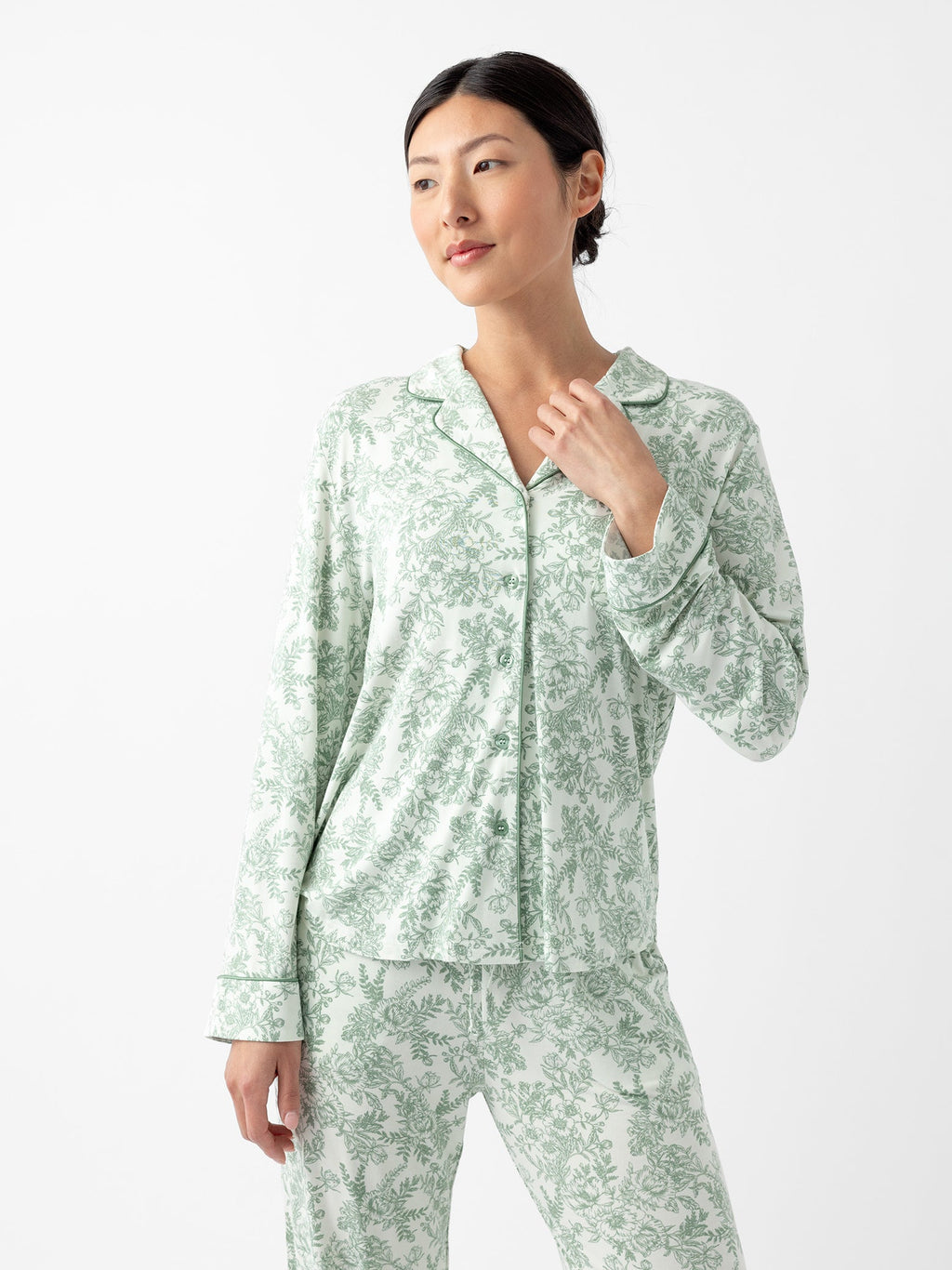Women's Bamboo Stretch-Knit Long Sleeve Pajama Top - Last Chance