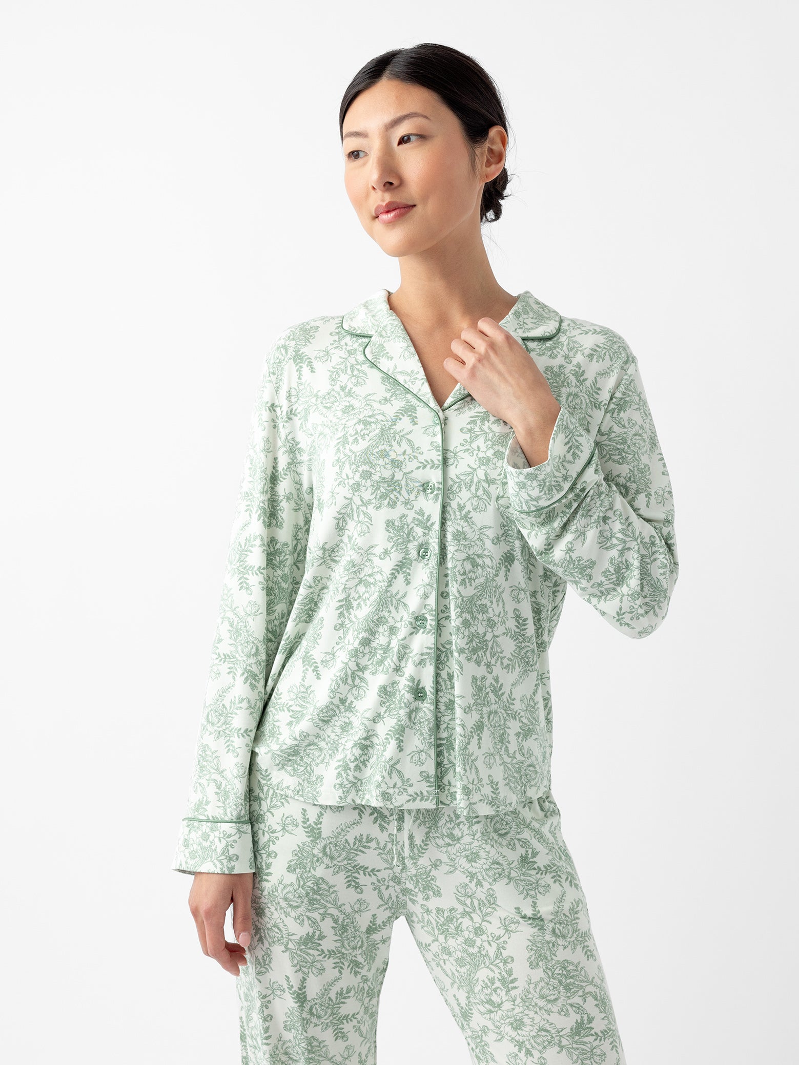 Women's Bamboo Stretch-Knit Long Sleeve Pajama Top - Last Chance