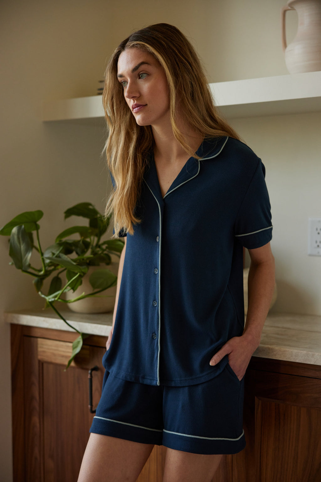 Women's Bamboo Rib-Knit Classic Pajama Short - Last Chance