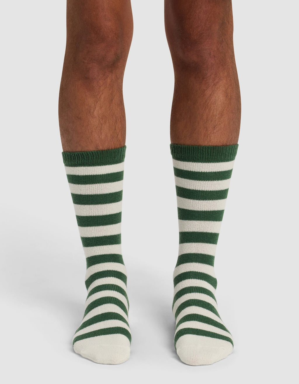 Striped Plush Lounge Calf Sock - Last Chance