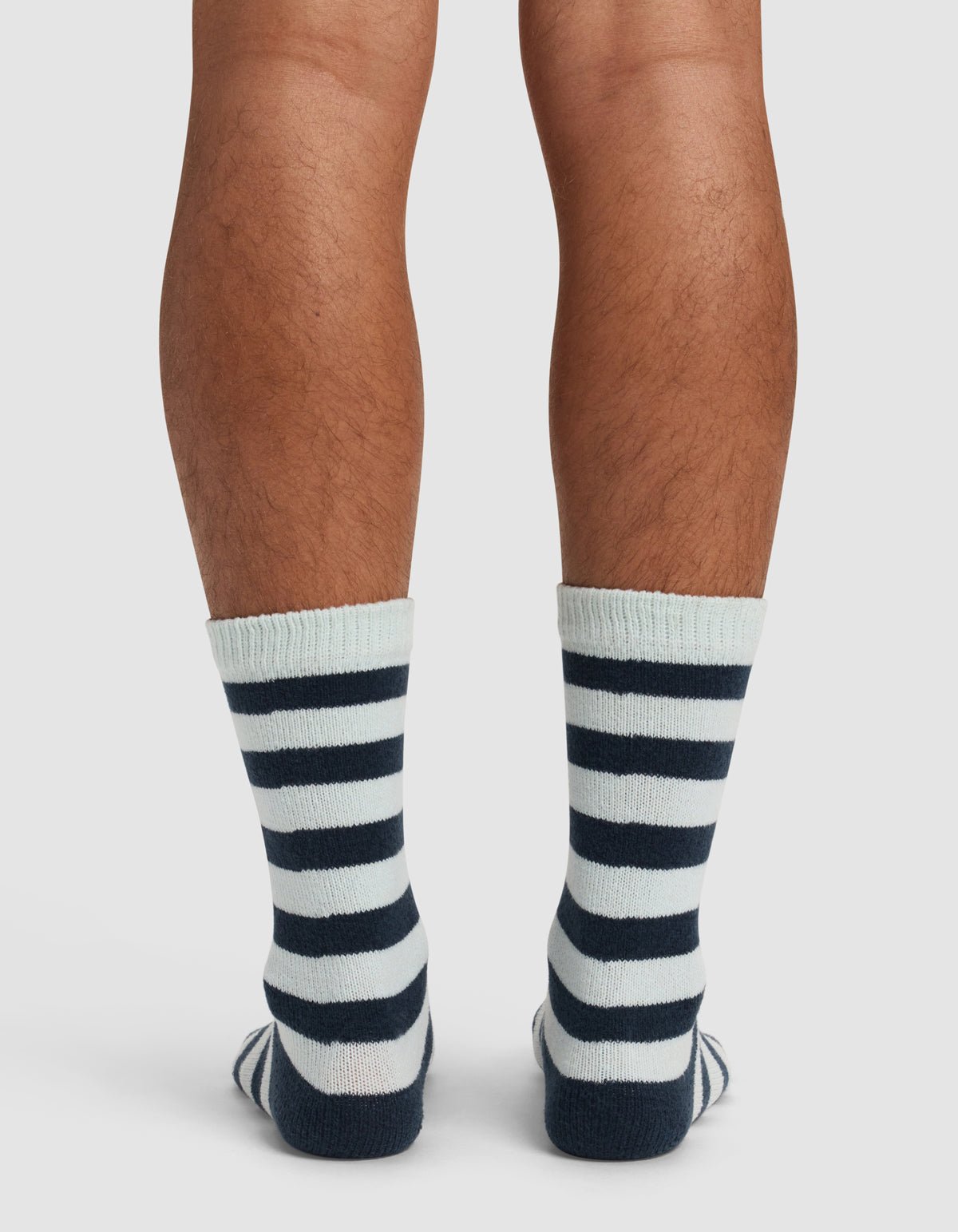 Striped Plush Lounge Calf Sock - Last Chance