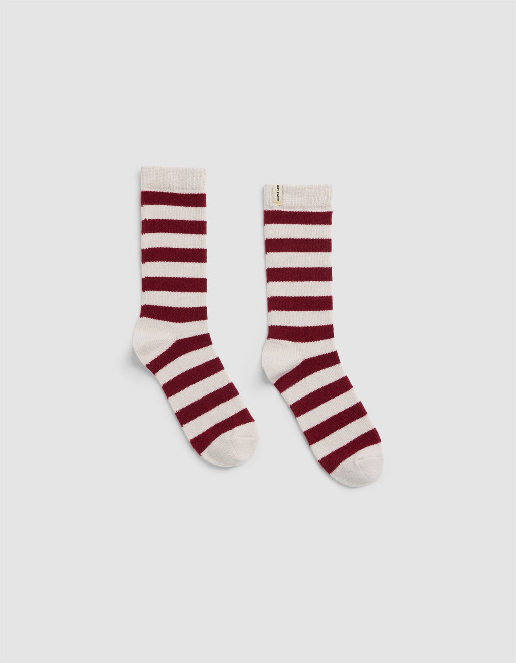 Striped Plush Lounge Calf Sock - Last Chance