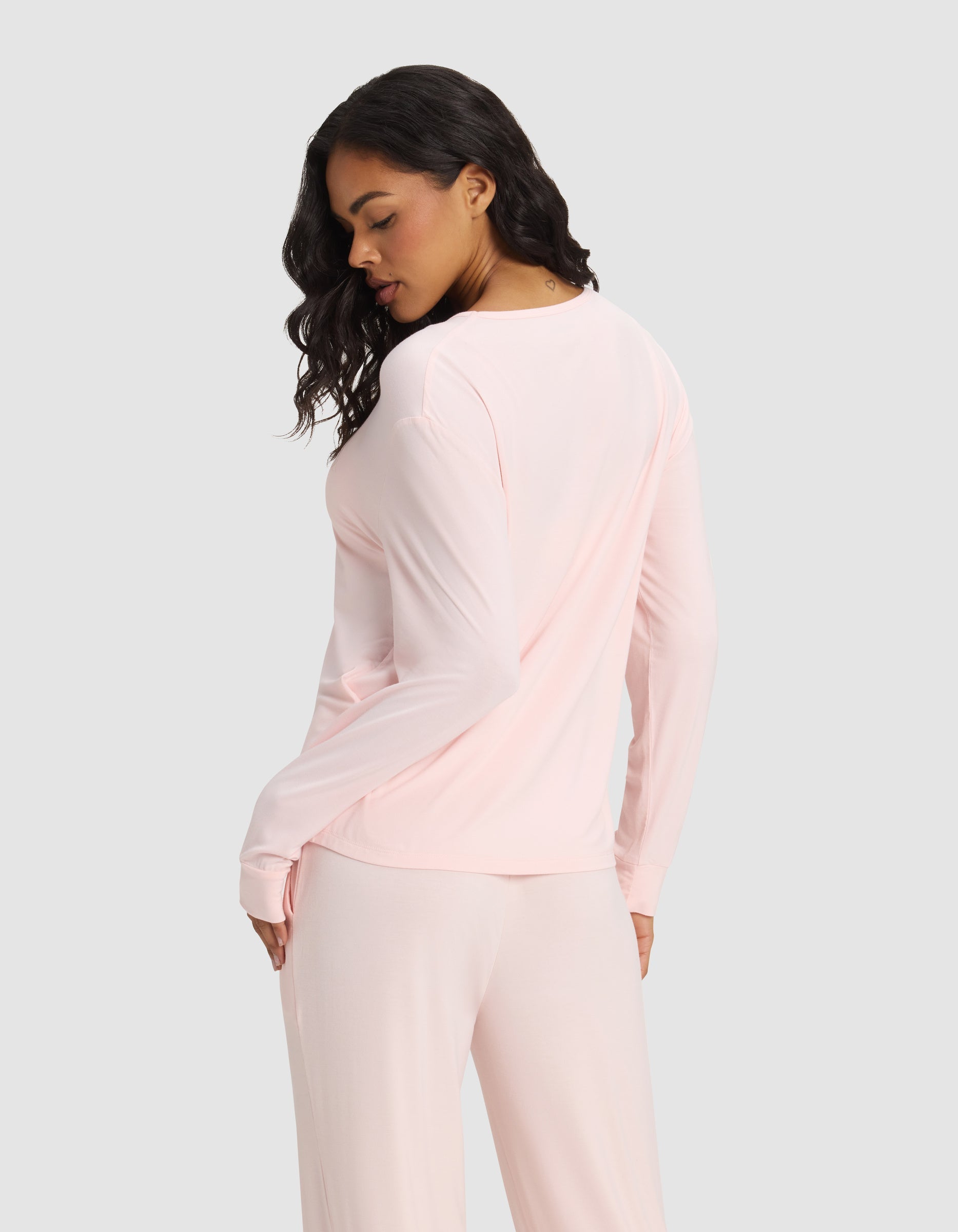 Women's Bamboo Stretch-Knit Long Sleeve Lounge Tee