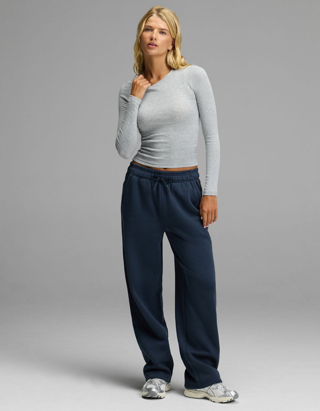 Women's Fine Ribbed Long Sleeve Tee