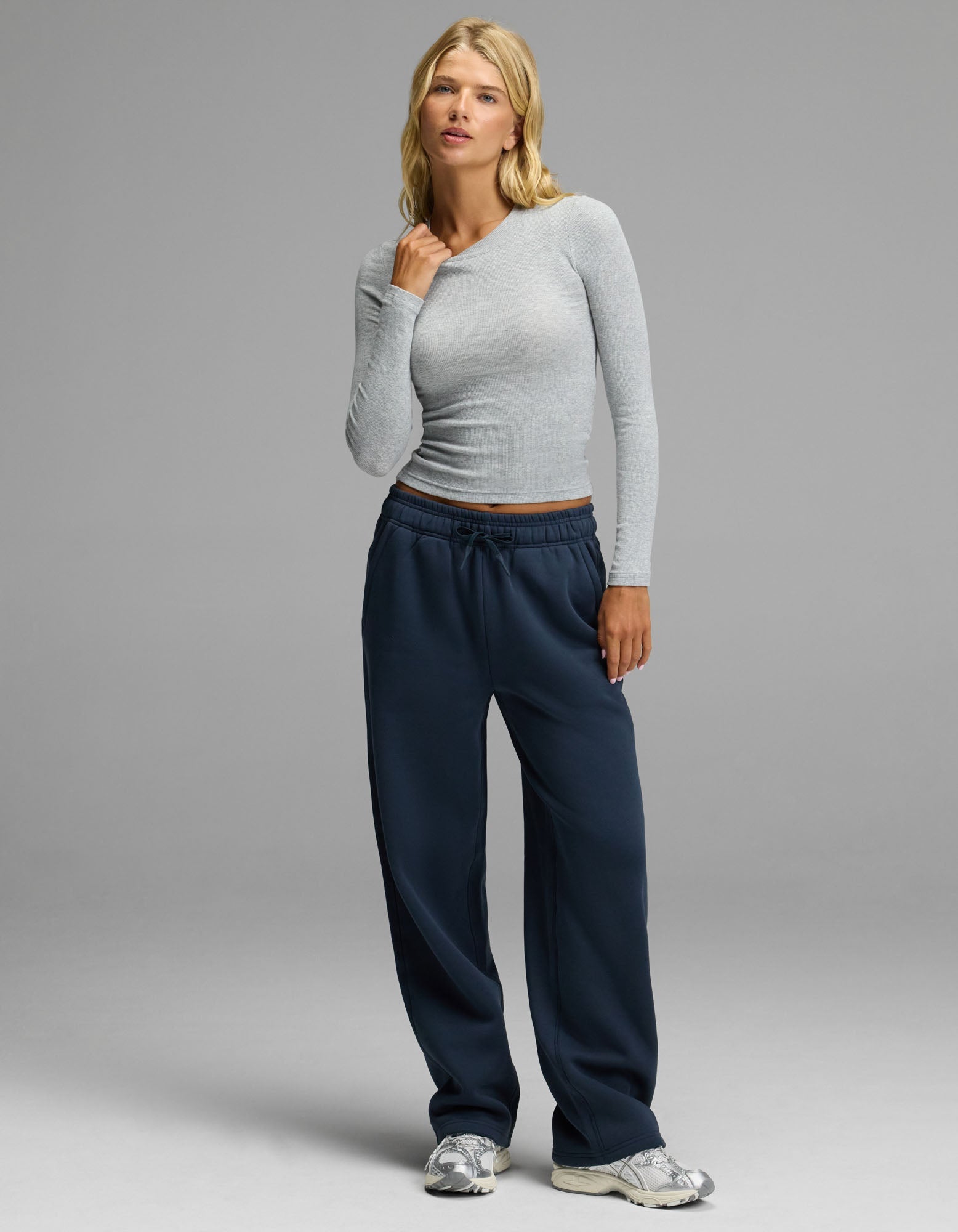 Women's Fine Ribbed Long Sleeve Tee