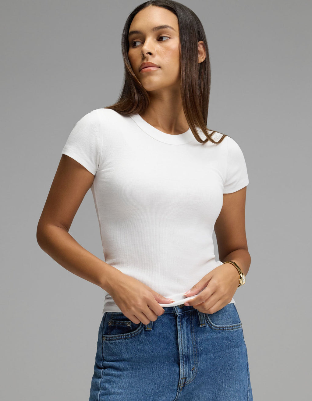 Women's Fine Ribbed Tee