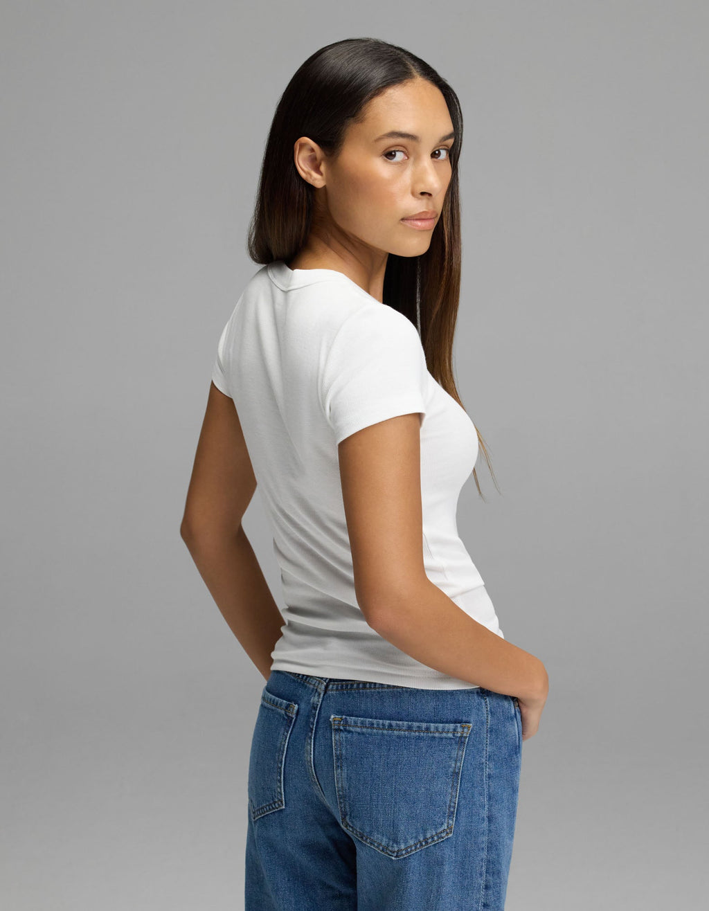 Women's Fine Ribbed Tee